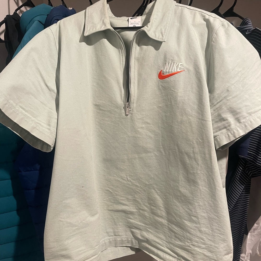 Nike Sportswear Quarter Zip Trend Overshirt Seafoam